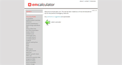 Desktop Screenshot of emcalculator.com