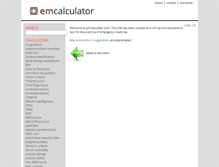 Tablet Screenshot of emcalculator.com